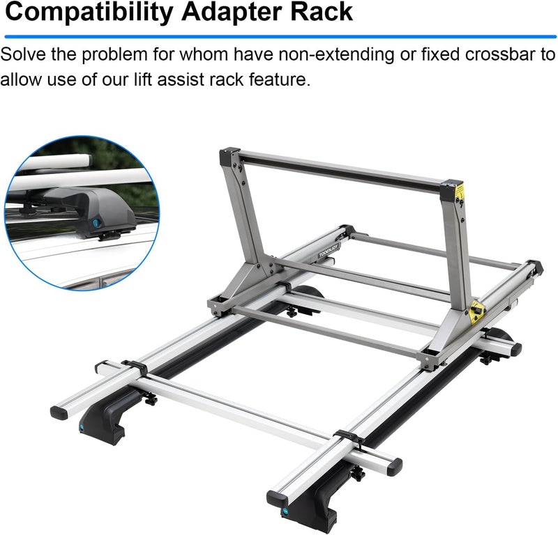 TOOENJOY Heavy-Duty Kayak Lift Assist Roof Rack, 100 LBS Capacity Kayak Canoe Rooftop Loader, Elevating Assist System for Easy Loading - Image 3